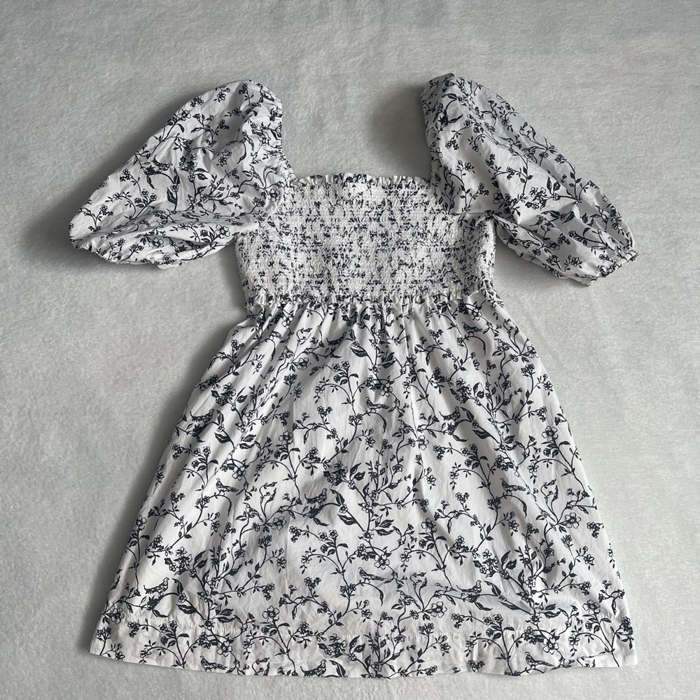 American Eagle Outfitters Black and White Floral Mini Dress